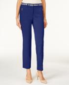 Jm Collection Petite Ankle Belted Pants, Only At Macy's