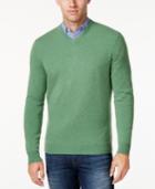 Club Room Big And Tall Cashmere V-neck Solid Sweater