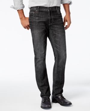 Inc International Concepts Men's Slim-fit Straight-leg Black Wash Jeans, Only At Macy's