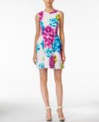 Calvin Klein Sleeveless Floral-print Fit & Flare Dress