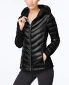 Calvin Klein Petite Packable Down Hooded Puffer Coat, Only At Macy's