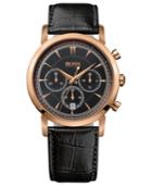 Hugo Boss Watch, Men's Chronograph Black Leather Strap 42mm Hb1013 1512781