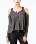 Chelsea Sky Ribbed Cold-shoulder Top, Only At Macy's