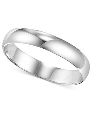 Men's Platinum Ring, 4mm Wedding Band