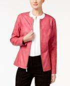 Alfani Faux-leather Peplum Jacket, Only At Macy's