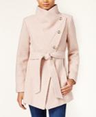 Jessica Simpson Asymmetrical Button-front Wrap Coat