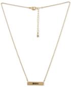 Rachel Rachel Roy Gold-tone Boss Etched Pendant Necklace