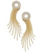 Thalia Sodi Gold-tone Pave Circle Fringe Drop Earrings, Only At Macy's