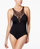 Coco Reef Contours Marquise Illusion Tummy-control High-neck One-piece Swimsuit Women's Swimsuit