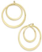 I.n.c. Silver-tone Spiral Hoop Earrings, Created For Macy's