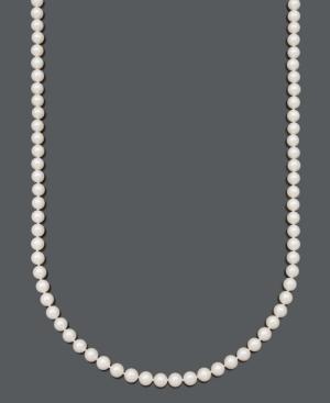 "belle De Mer Pearl Necklace, 30"" 14k Gold A+ Cultured Freshwater Pearl Strand (7-1/2-8mm)"