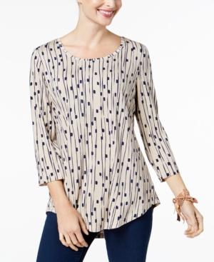 Jm Collection Printed High-low Tunic Top, Created For Macy's