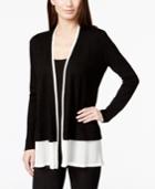 Alfani Colorblocked Layered Hem Cardigan, Only At Macy's