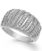 Diamond Dome Ring In Sterling Silver (1/3 Ct. T.w.)