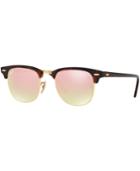 Ray-ban Sunglasses, Rb3016 51 Clubmaster Gradient Mirrored