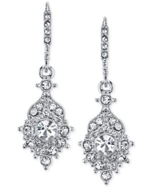 2028 Silver-tone Crystal Drop Earrings