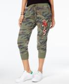 One Hart Juniors' Patch Printed Cropped Jogger Pants, Created For Macy's