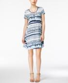 Style & Co Petite Printed Swing Dress, Only At Macy's