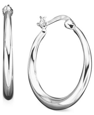 Giani Bernini Sterling Silver Earrings, Graduated Hoop