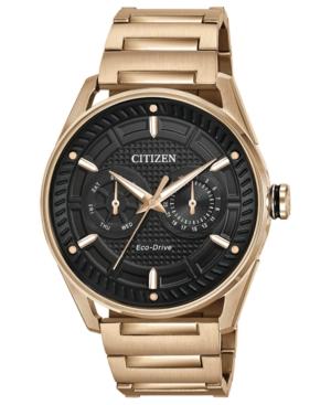 Citizen Drive From Citizen Eco-drive Men's Rose Gold-tone Stainless Steel Bracelet Watch 42mm