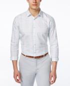 Alfani Men's Large-grid Long-sleeve Shirt, Only At Macy's