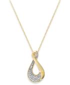 Diamond Infinity Pendant Necklace In 10k Gold (1/5 Ct. T.w.)