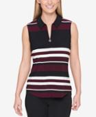 Tommy Hilfiger Zip-front Striped Top
