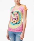 Hybrid Juniors' Tie-dyed Graphic T-shirt