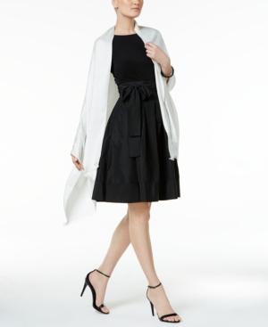 Calvin Klein Metallic Herringbone Scarf & Wrap In One