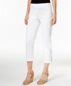 Jm Collection Lattice-hem Capri Pants, Only At Macy's