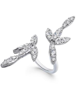 I.n.c. Silver-tone Crystal Bypass Ring, Created For Macy's
