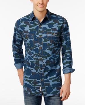 Weatherproof Vintage Men's Camo Denim Shirt