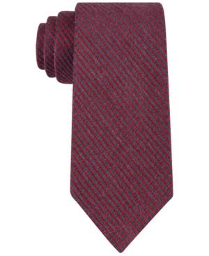 Calvin Klein Men's Red Hot Grid Slim Tie