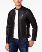 Gstar Men's Faux-leather Aviator Jacket
