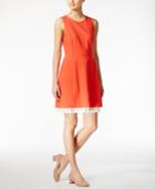 Maison Jules Pleated Contrast Dress, Only At Macy's