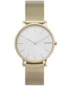 Skagen Men's Hagen Gold-tone Stainless Steel Mesh Bracelet Watch 38mm