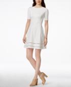 Bar Iii Lattice-trim Fit & Flare Dress, Only At Macy's