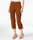 Style & Co. Petite Bungee-hem Cargo Capri Pants, Only At Macy's