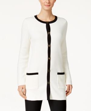 Charter Club Contrast-trim Cardigan, Only At Macy's