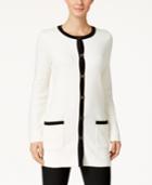 Charter Club Contrast-trim Cardigan, Only At Macy's