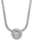 Wrapped In Love Diamond Pave Pendant Necklace In Sterling Silver (1 Ct. T.w.)