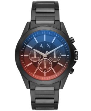 Ax Armani Exchange Men's Chronograph Black Stainless Steel Bracelet Watch 44mm
