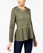 Style & Co Peplum Flounce Top, Created For Macy's