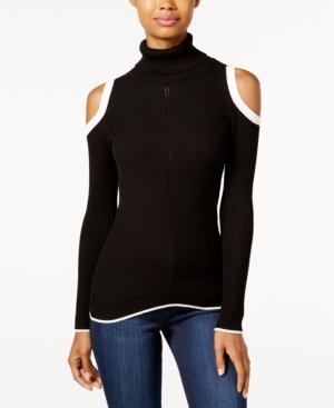 Xoxo Juniors' Cold-shoulder Turtleneck Sweater