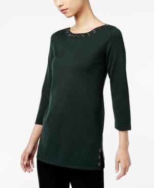 Cable & Gauge Grommet Sweater