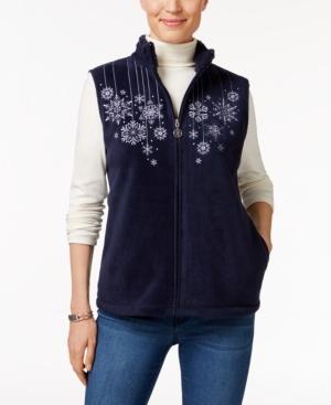 Karen Scott Embroidered Vest, Only At Macy's
