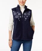 Karen Scott Embroidered Vest, Only At Macy's
