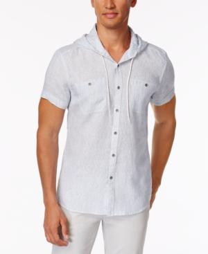 Kenneth Cole Reaction Men's Hooded Woven Shirt