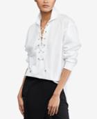 Polo Ralph Lauren Broadcloth Lace-up Cotton Shirt