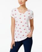 Style & Co Petite Cotton Printed T-shirt, Created For Macy's